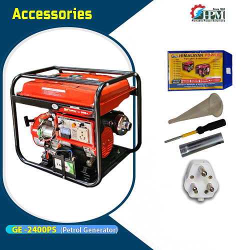 2KVA light weight Portable smart Generator, Petrol Run, with Recoil Start & Self Start  Long Life Model GE-2400PS